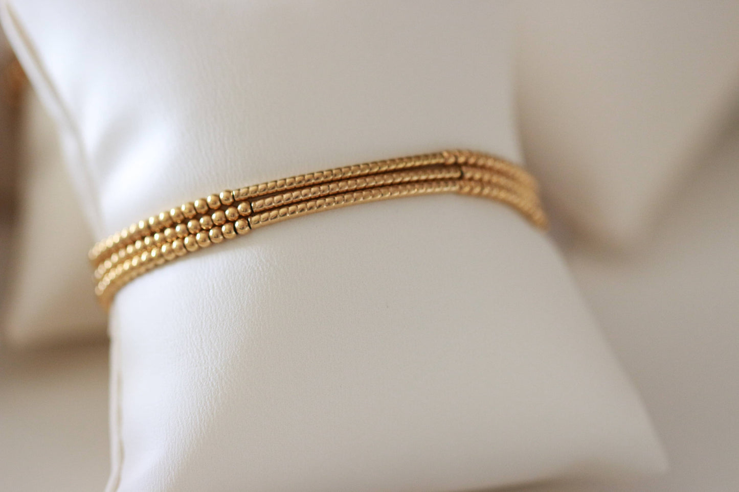 Deep South Originals, LLC - Golden Bar Beaded Bracelet ~ Deep South Originals