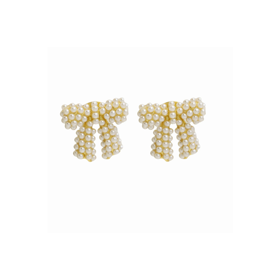 Deep South Originals, LLC - Pearl Bow Earrings ~ Deep South Originals