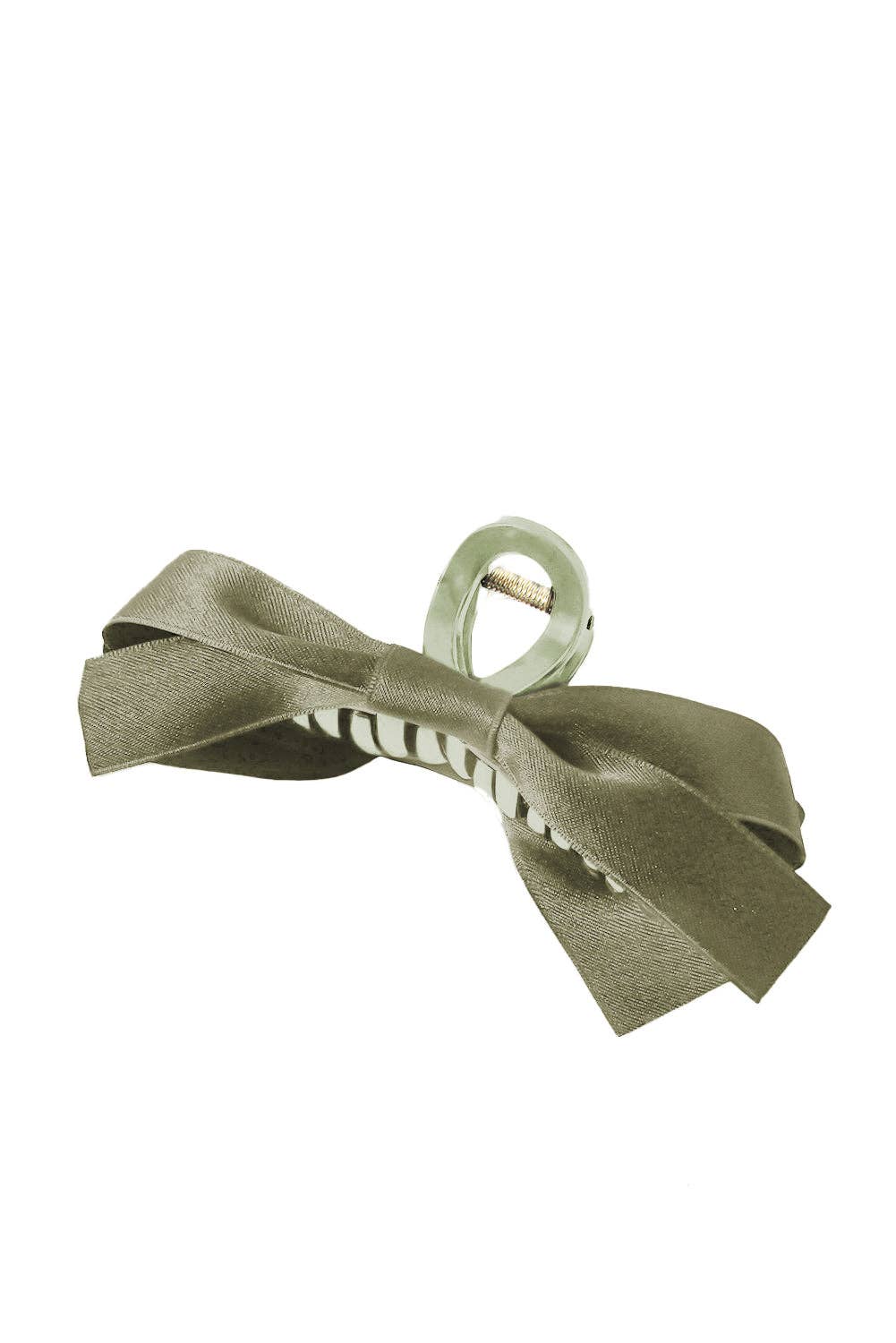 Lovesoft - Solid Color Bow Decor Large Hair Claw Clip