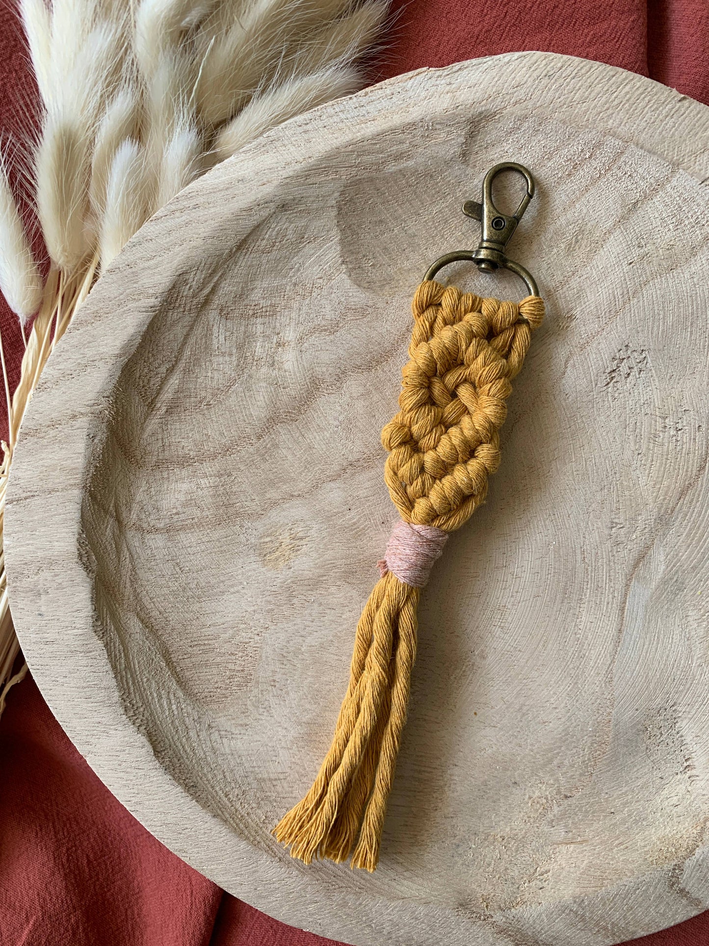 Offhand Fibers - Color Pop Macrame Keychain | Boho Accessories