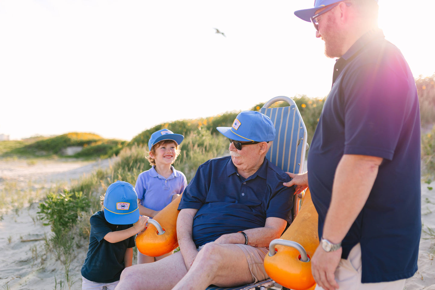 SALT WATER SOUL - Youth Crab Blue Rope Snapback Hat