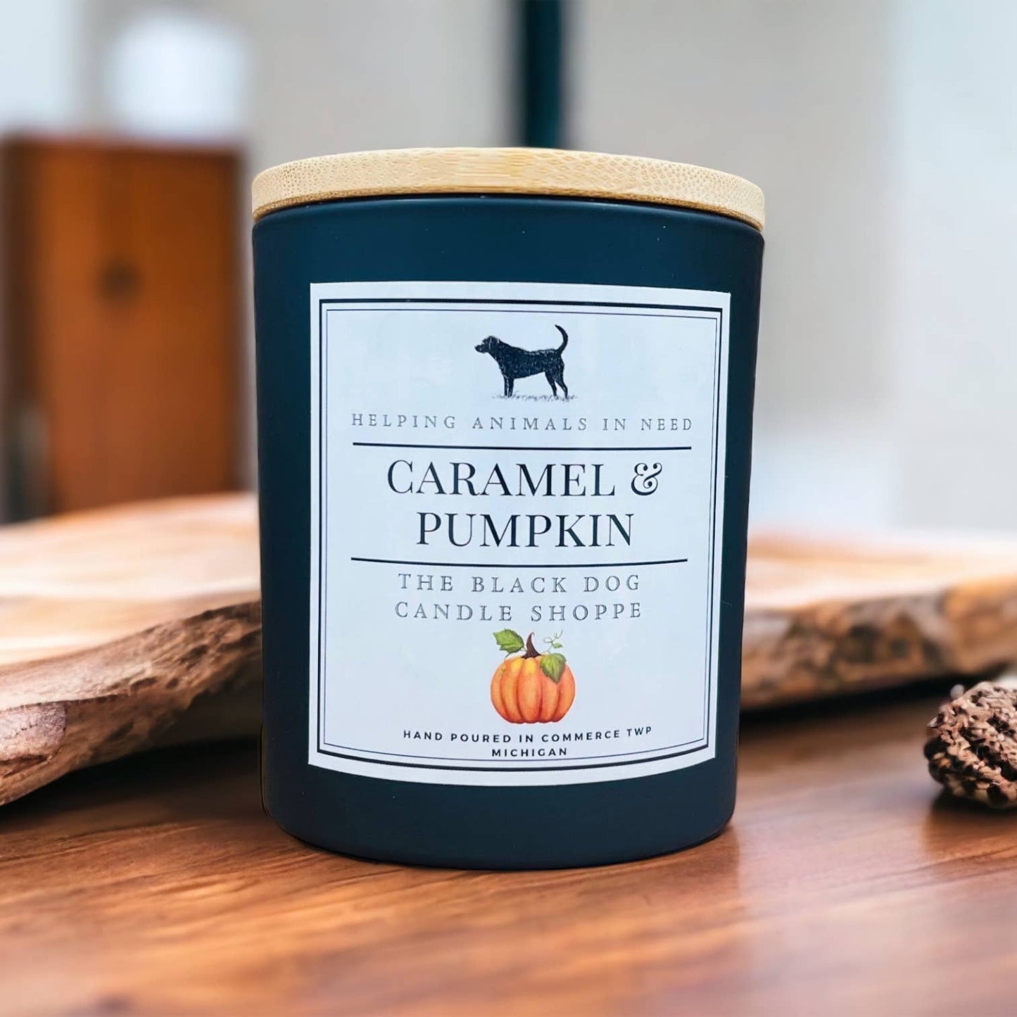 The Black Dog Candle Shoppe - Caramel & Pumpkin Classic Collection Candle