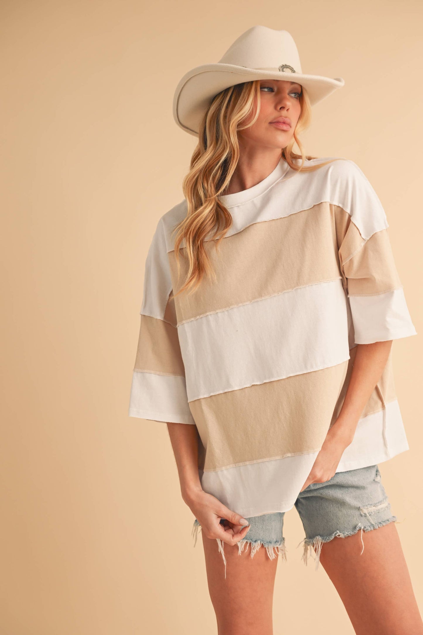 AEMI + CO - 8417FN Polly Color Block Top