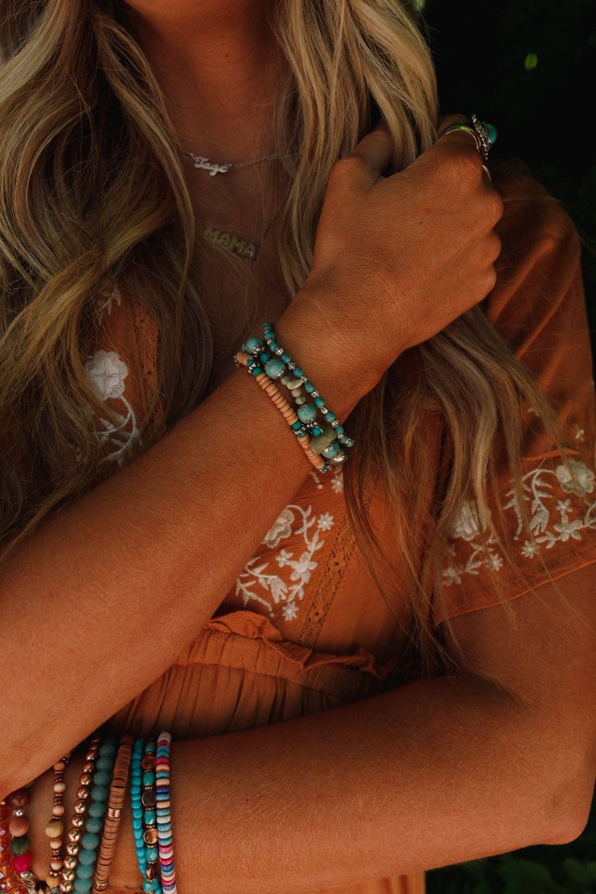 Three Bird Nest - San Antonio Bracelet Set - Turquoise