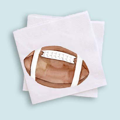 Grace Langdon Art - Football Cocktail Napkins