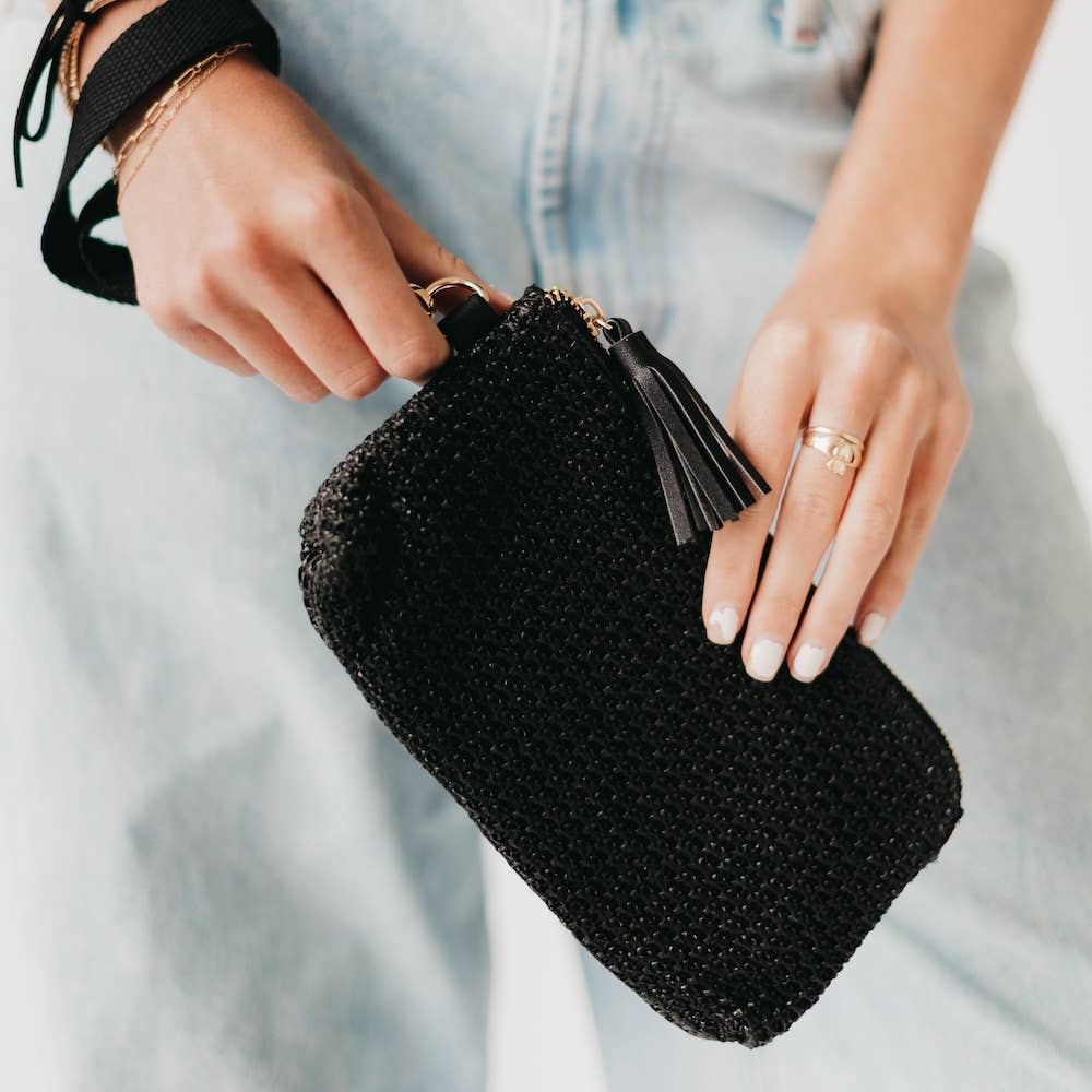 Pretty Simple - Rome Raffia Clutch Card Wallet Wristlet
