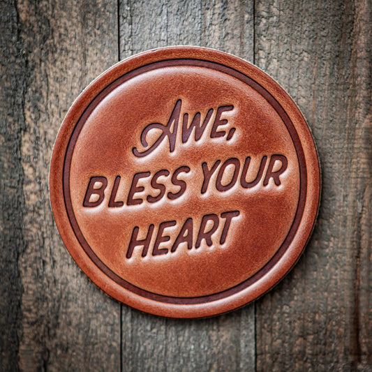 Sugarhouse Leather - Awe Bless Your Heart Leather Coaster