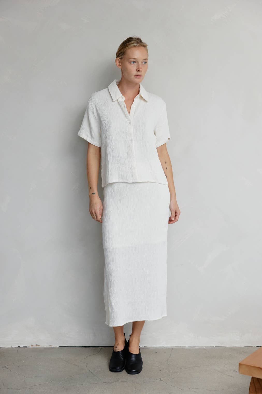 MOD REF - The Miranda Top | Textured Button-Down Top