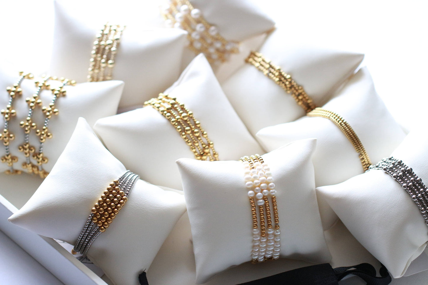 Deep South Originals, LLC - Golden Bar Beaded Bracelet ~ Deep South Originals