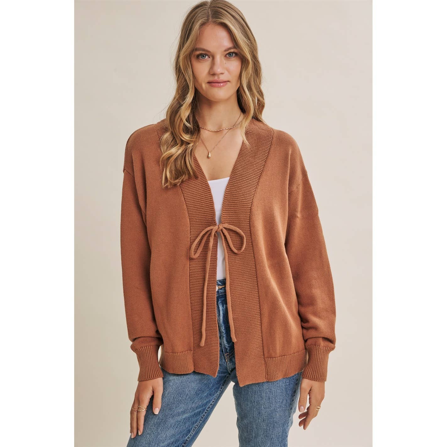 in february - SLOW GETAWAY SOFT COTTON VERSATILE SLOUCHY SWEATER CARDIGAN