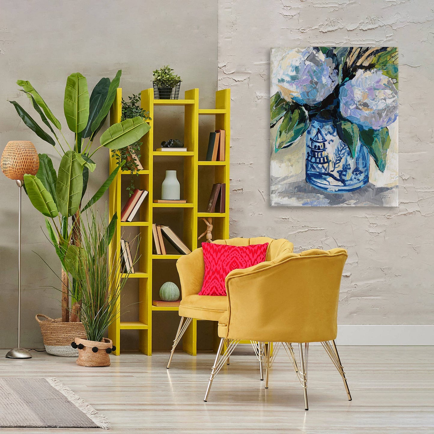 Stupell Industries - August Blooming Bouquet Canvas Art