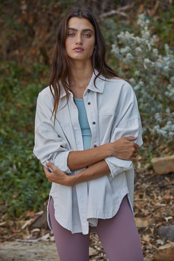 By Together - BD259 | Denim Cotton Button Down Jacket