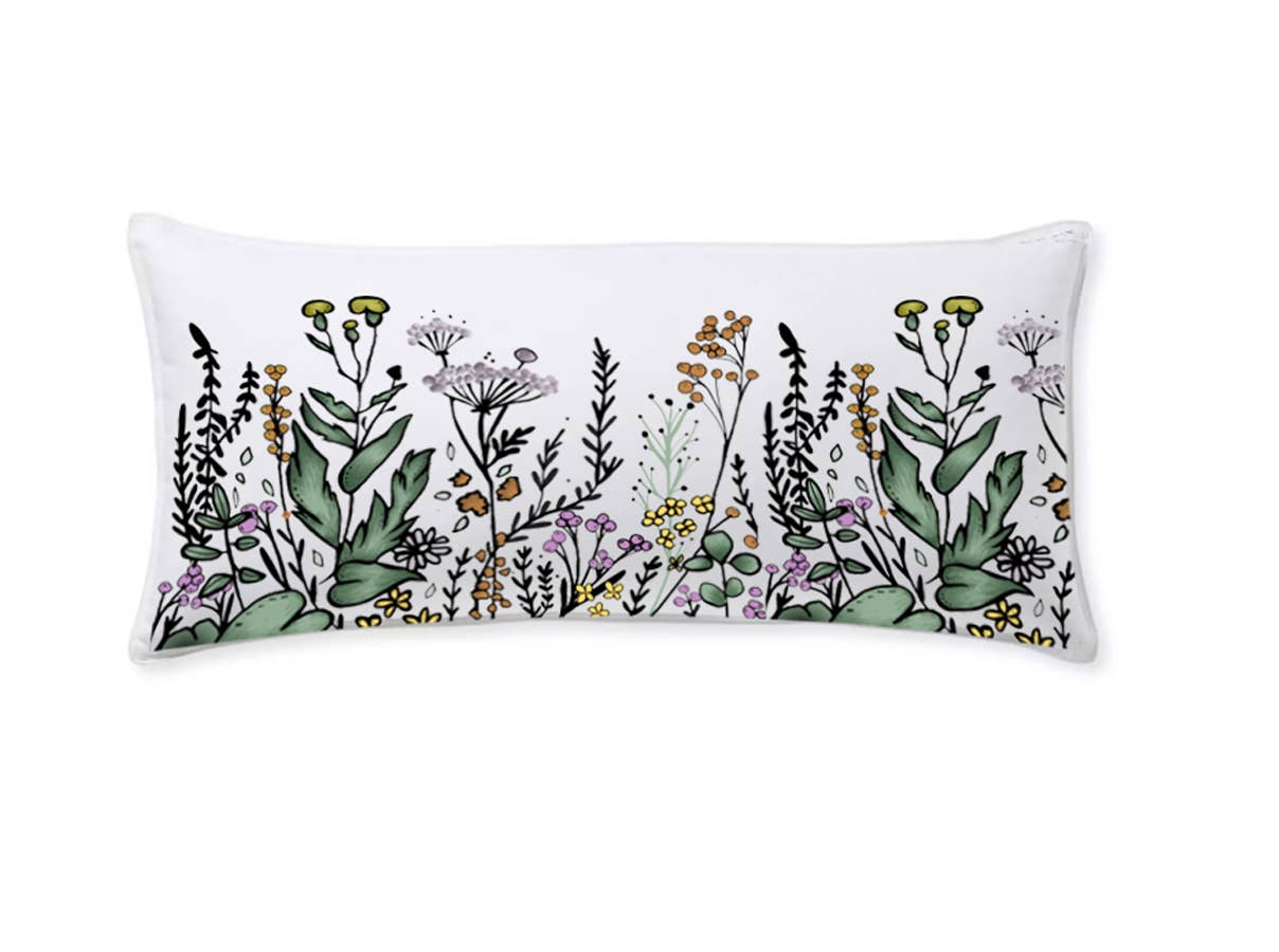 Artsy Em - Floral Harmony Throw Pillow