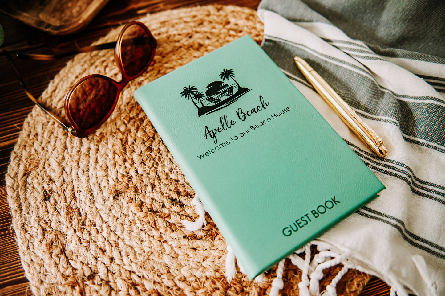 The Lillie Pad - Custom Vacation House Guest Book Journal 