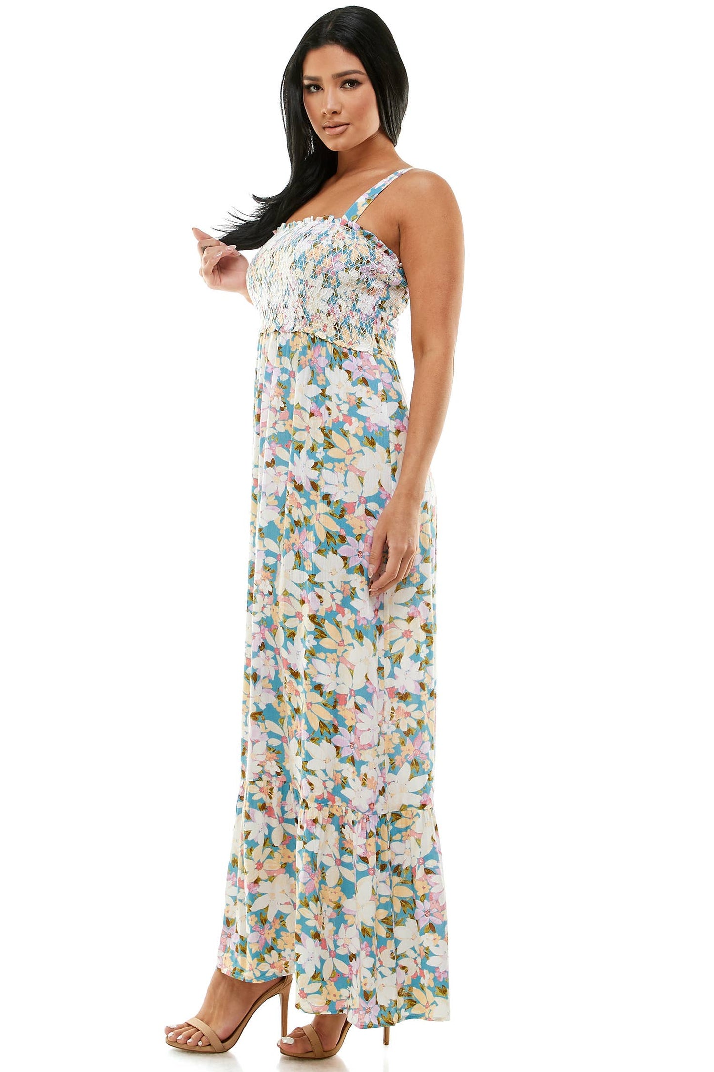 Winslow Collection - MEADOW BLOOM SLEEVELESS FLORAL MAXI DRESS