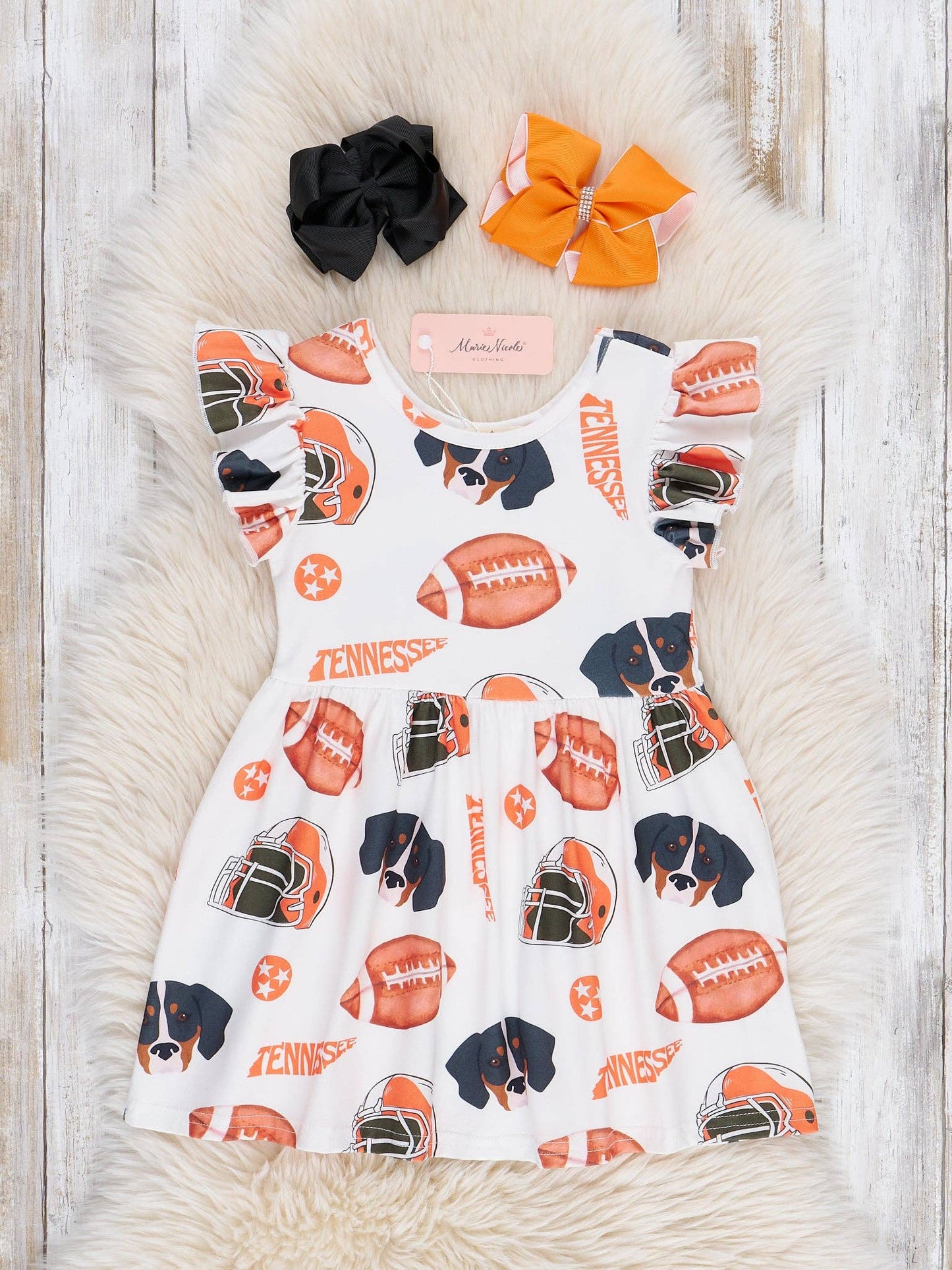 Marie Nicole Clothing - Go Team Flutter Swing Dress - Tennessee