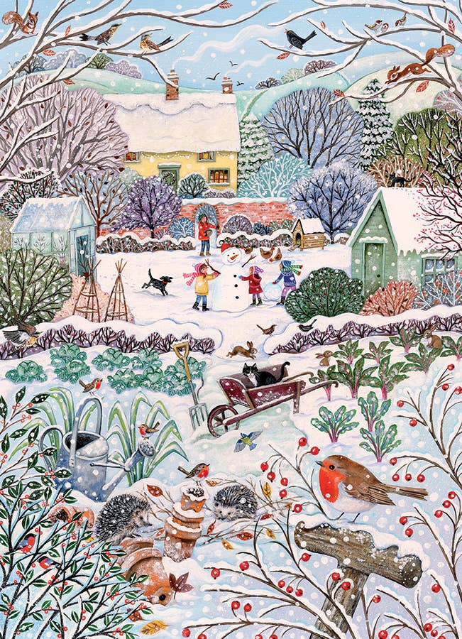 Outset Games and Cobble Hill Puzzles - Winter Holidays 500pc puzzle