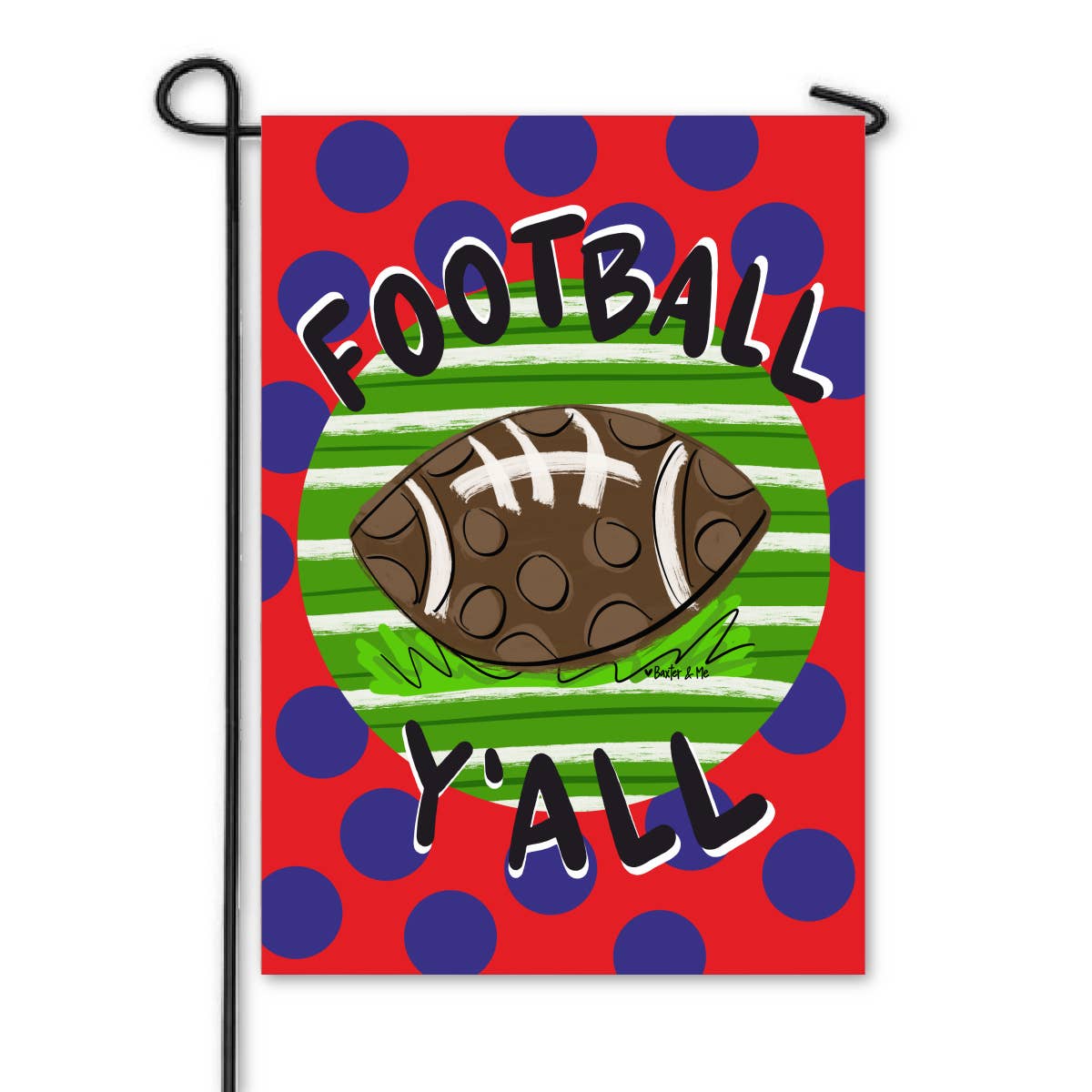 Baxter & Me - Football Team Colors Garden Flag