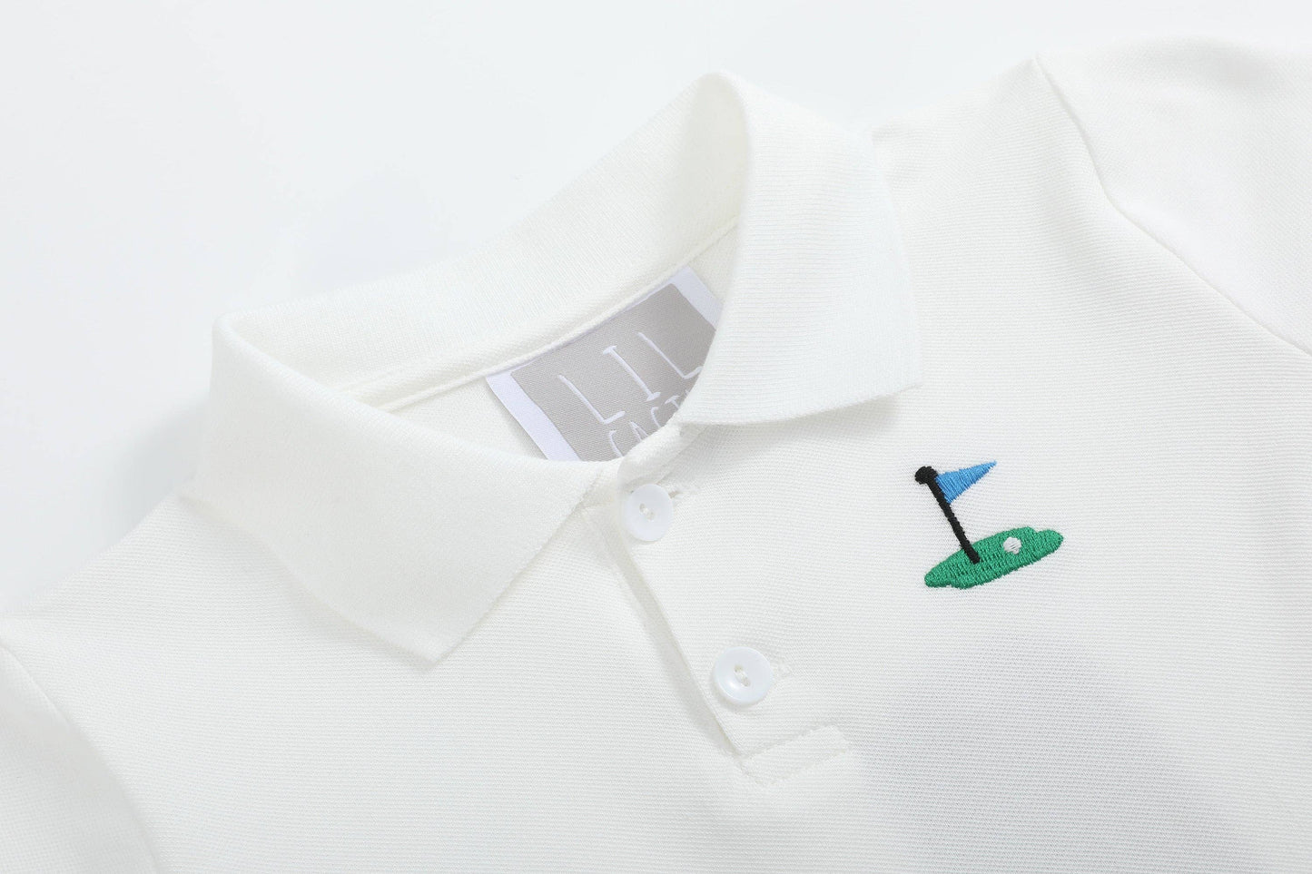 Lil Cactus - White Golf Tee Polo Shirt