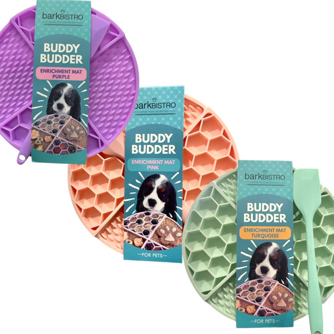 Bark Bistro - Turquoise  +  Pink Lickmats + Spatula (Purple OOS)