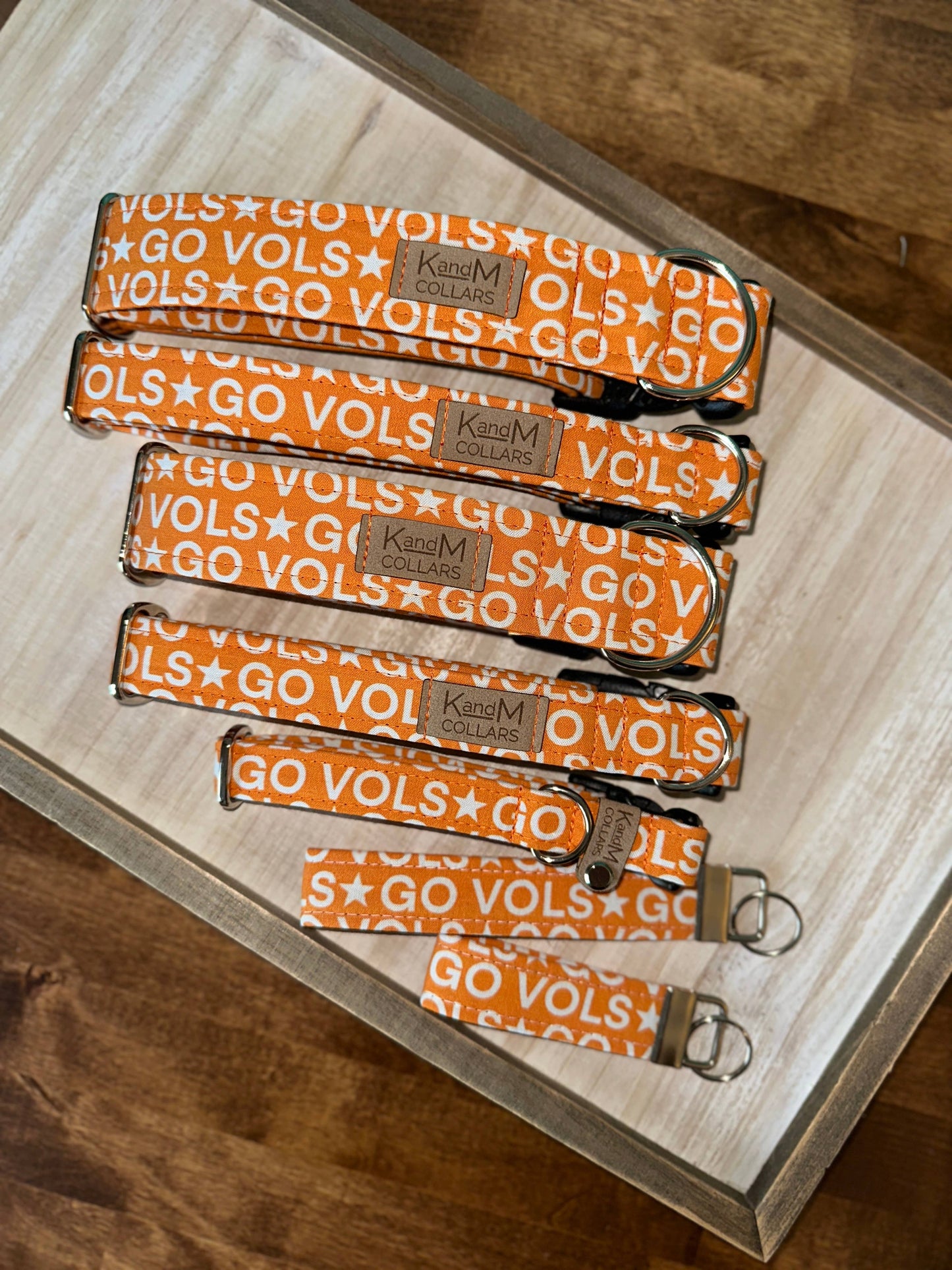 K and M Collars - Go Vols Dog Collar, Pet Accessory, Tennessee, GBO