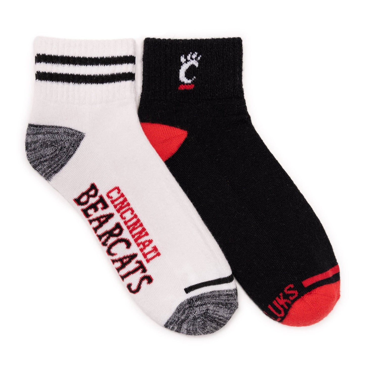 Muk Luks - Cincinnati Bearcats GameDay Unisex Mini Crew Socks 2 Pack