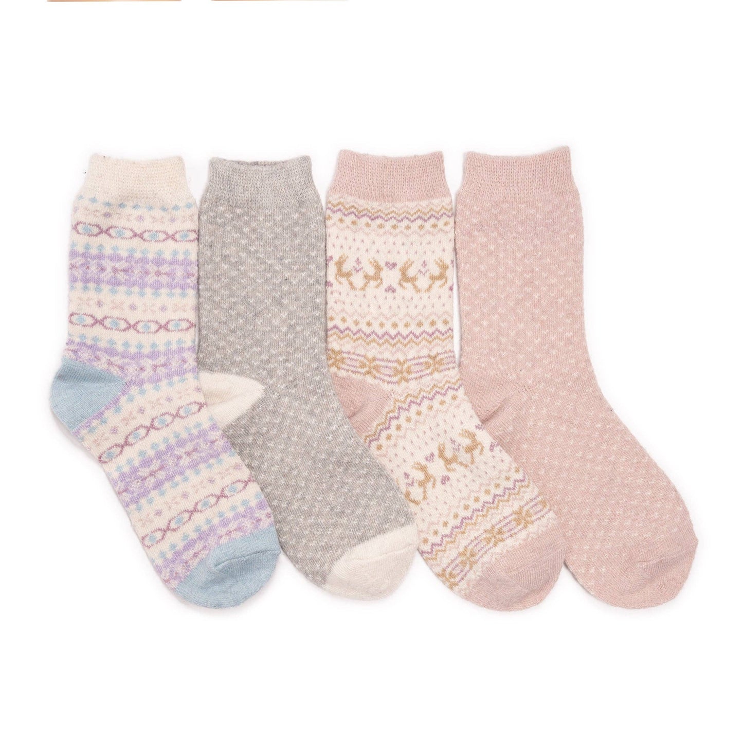 Muk Luks - MUK LUKS Women's 4 Pair Pack Patterned Crew Boot Socks