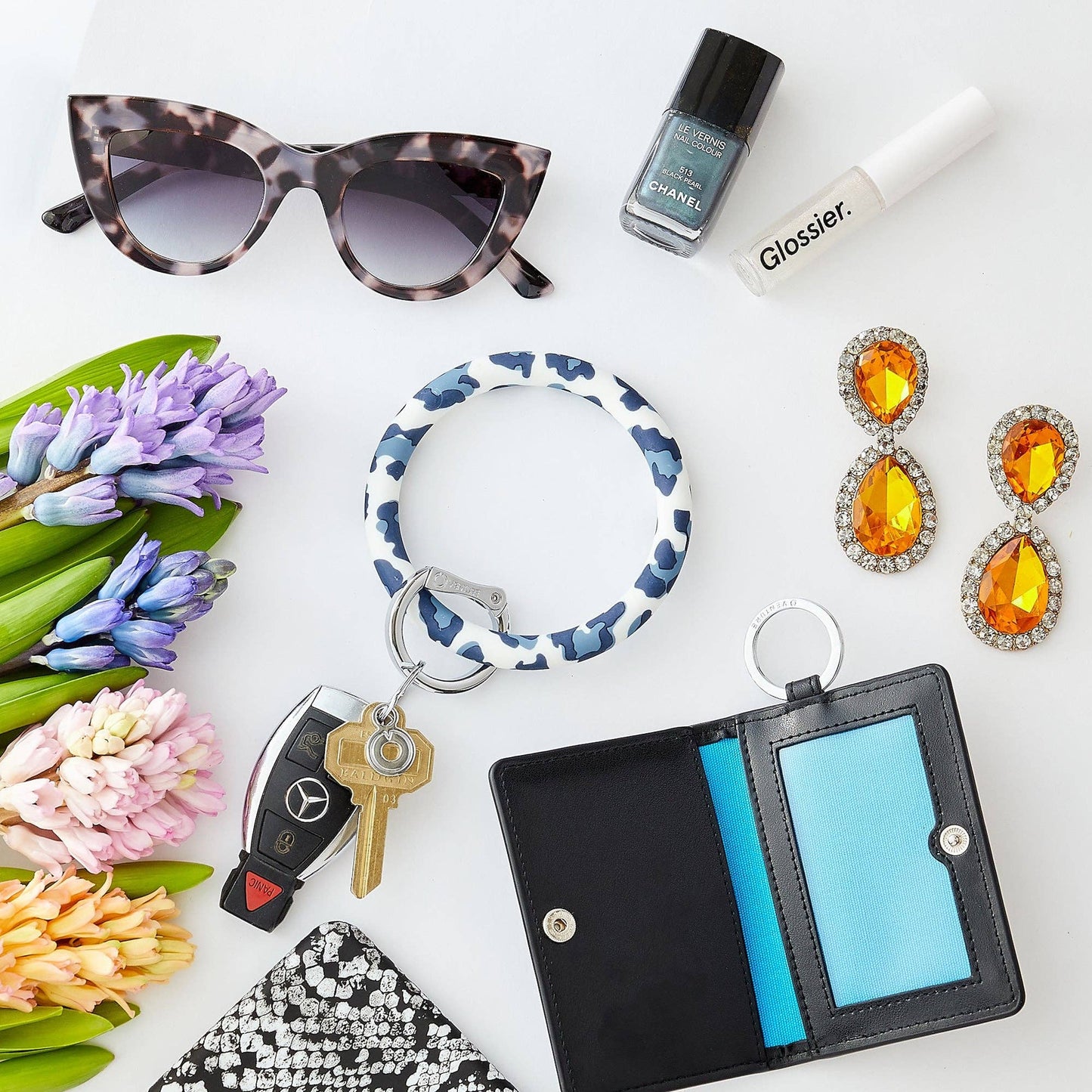 Oventure - Silicone Big O® Key Ring - Navy Leopard