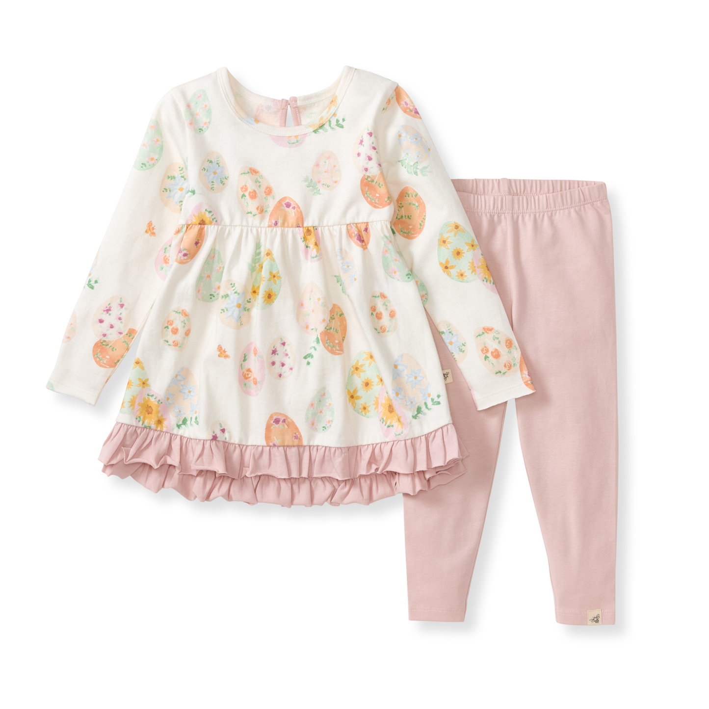 Burt's Bees Baby - Floral Easter Eggs Tunic & Pants Set