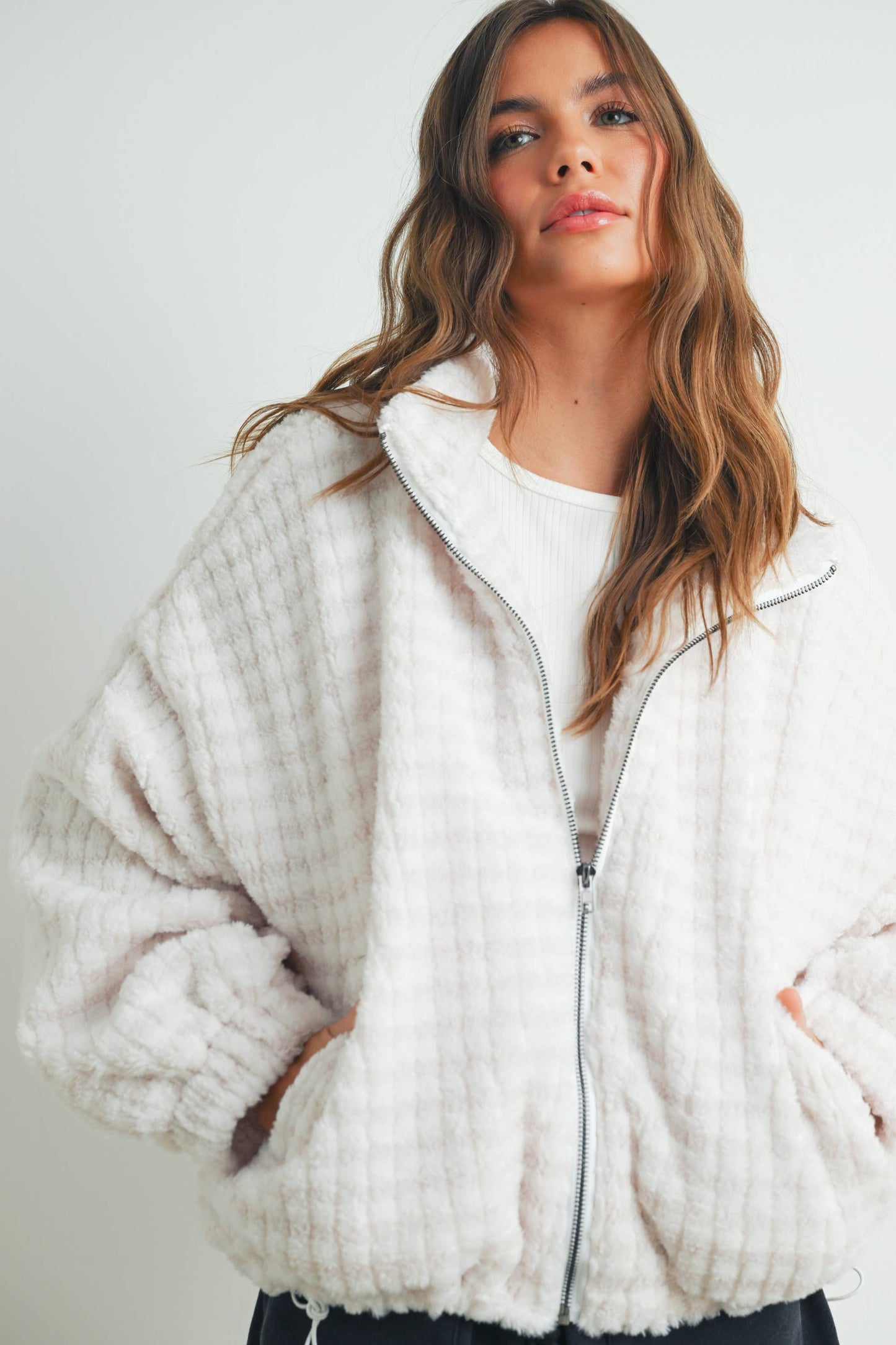 BUTTERMELON - Fall Collared Puffer Jacket - BMJ7497