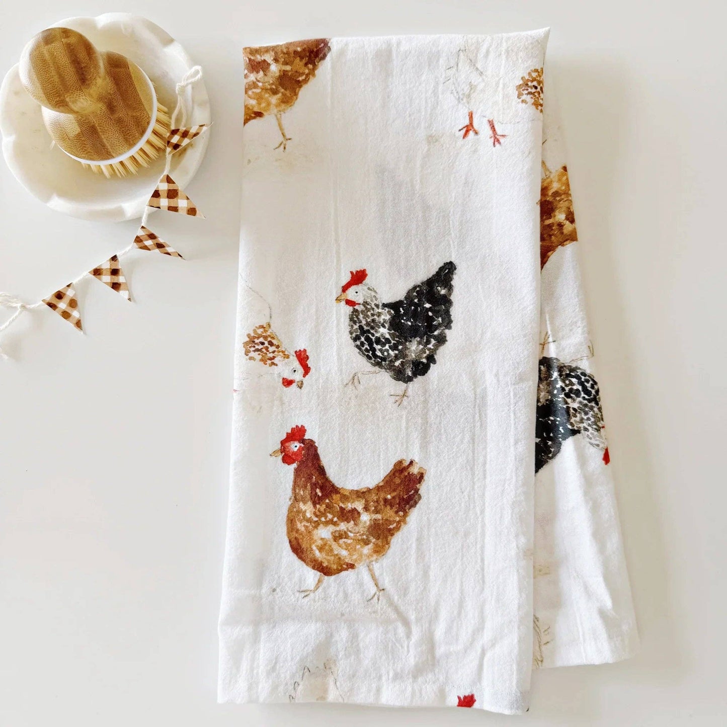 emily lex studio - Chickens cotton flour sack tea towel