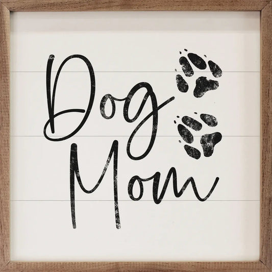 Kendrick Home - Dog Mom Paw Prints White
