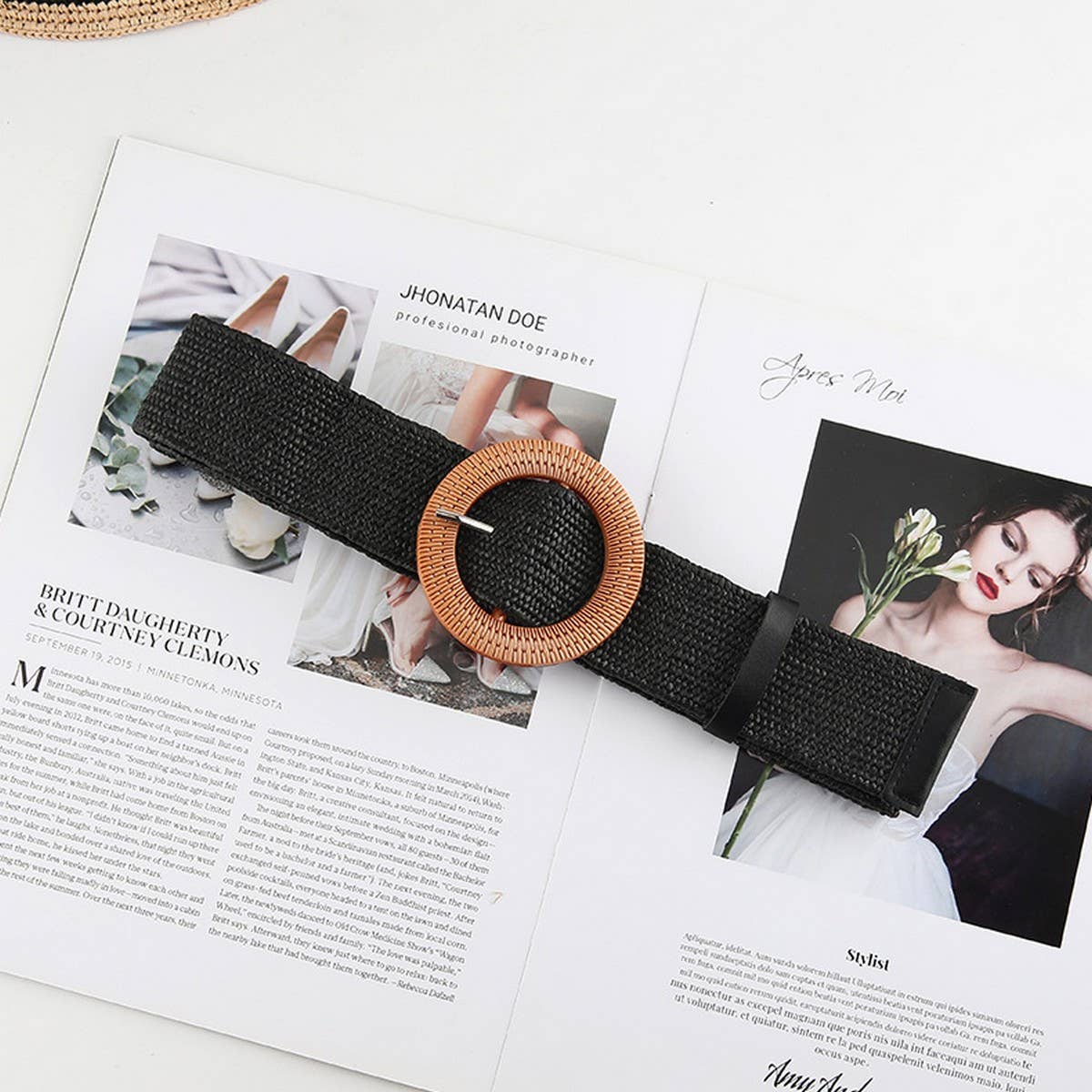 NINEXIS - CWABE0544_VINTAGE BRAIDED ROUND BUCKLE BELTS