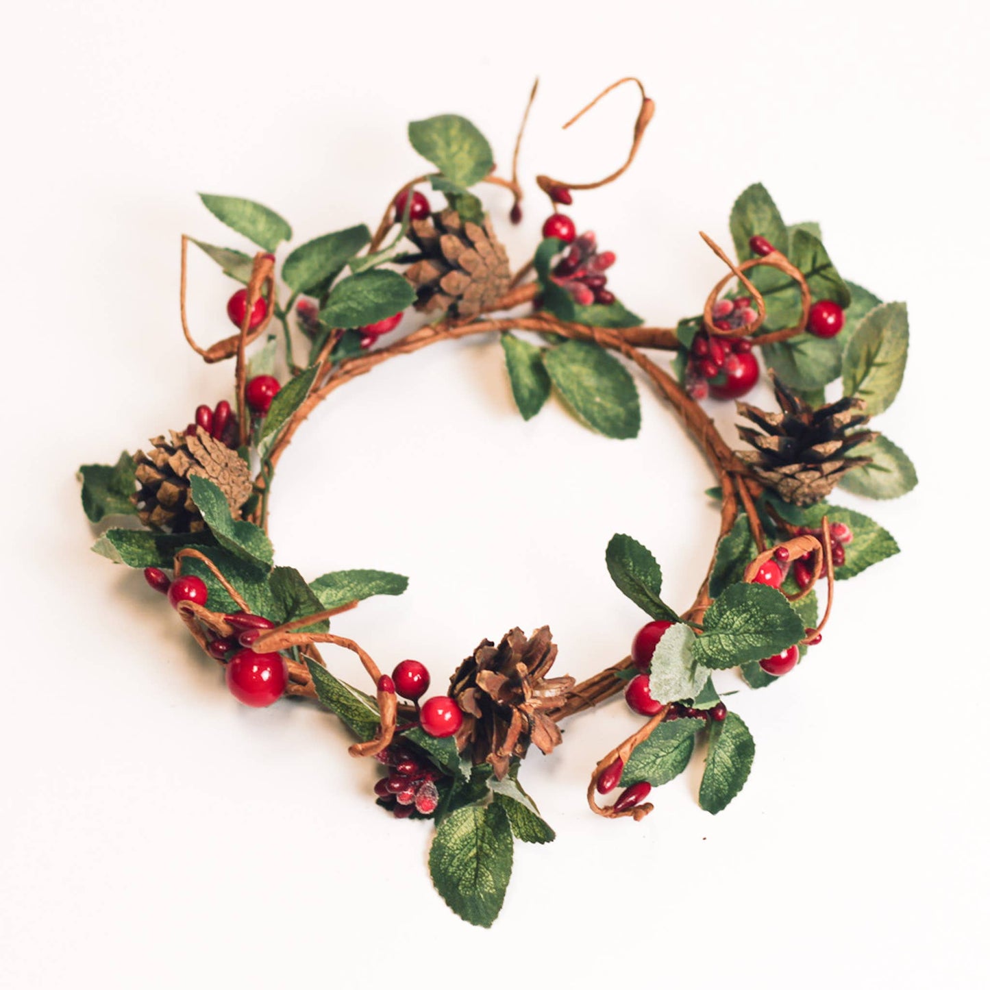 A Cheerful Giver - Winter Berry Pine Candle Ring