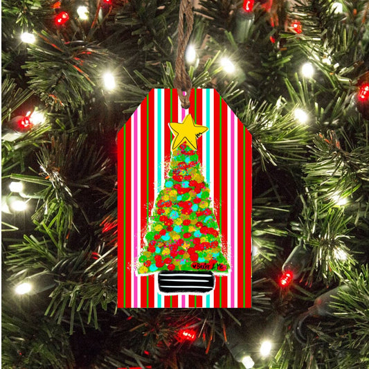 Baxter & Me - Dots & Stripes Tree of Cheer Ornament