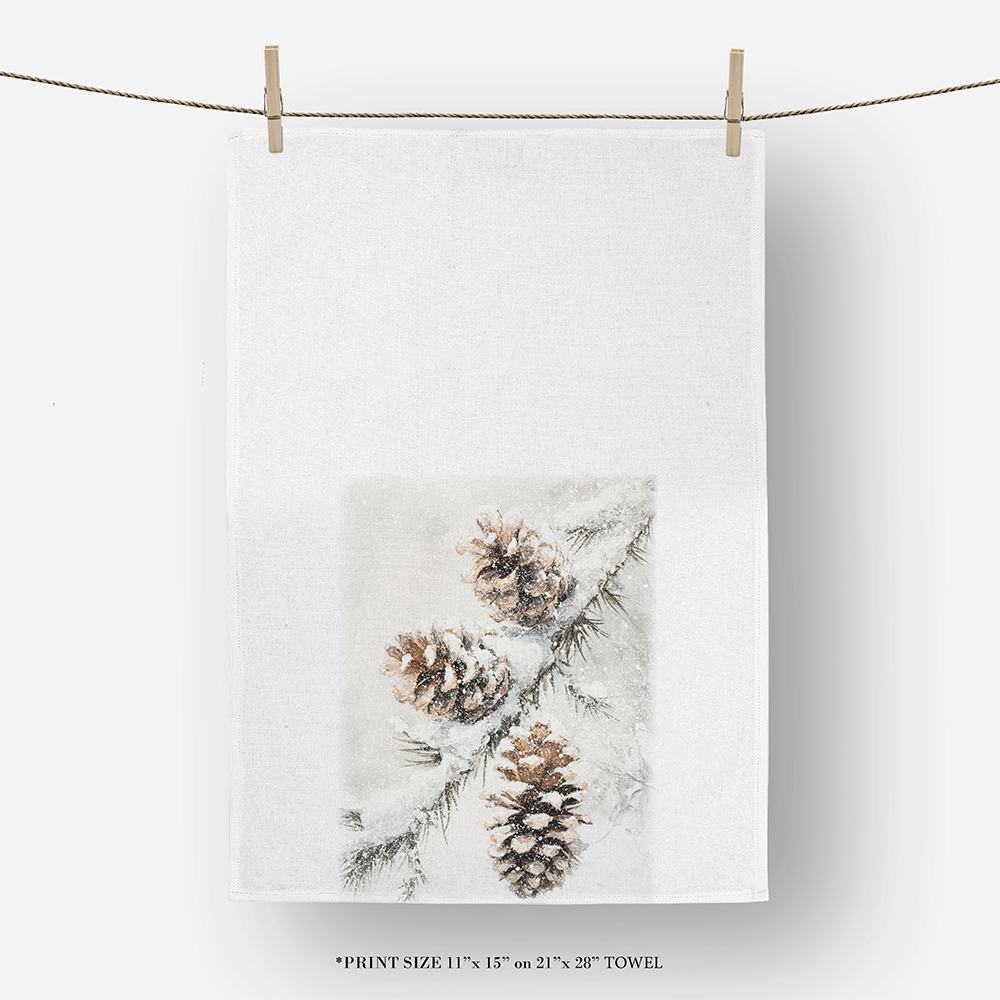 Porter Lane Home - Winter Pinecone Tea Towel