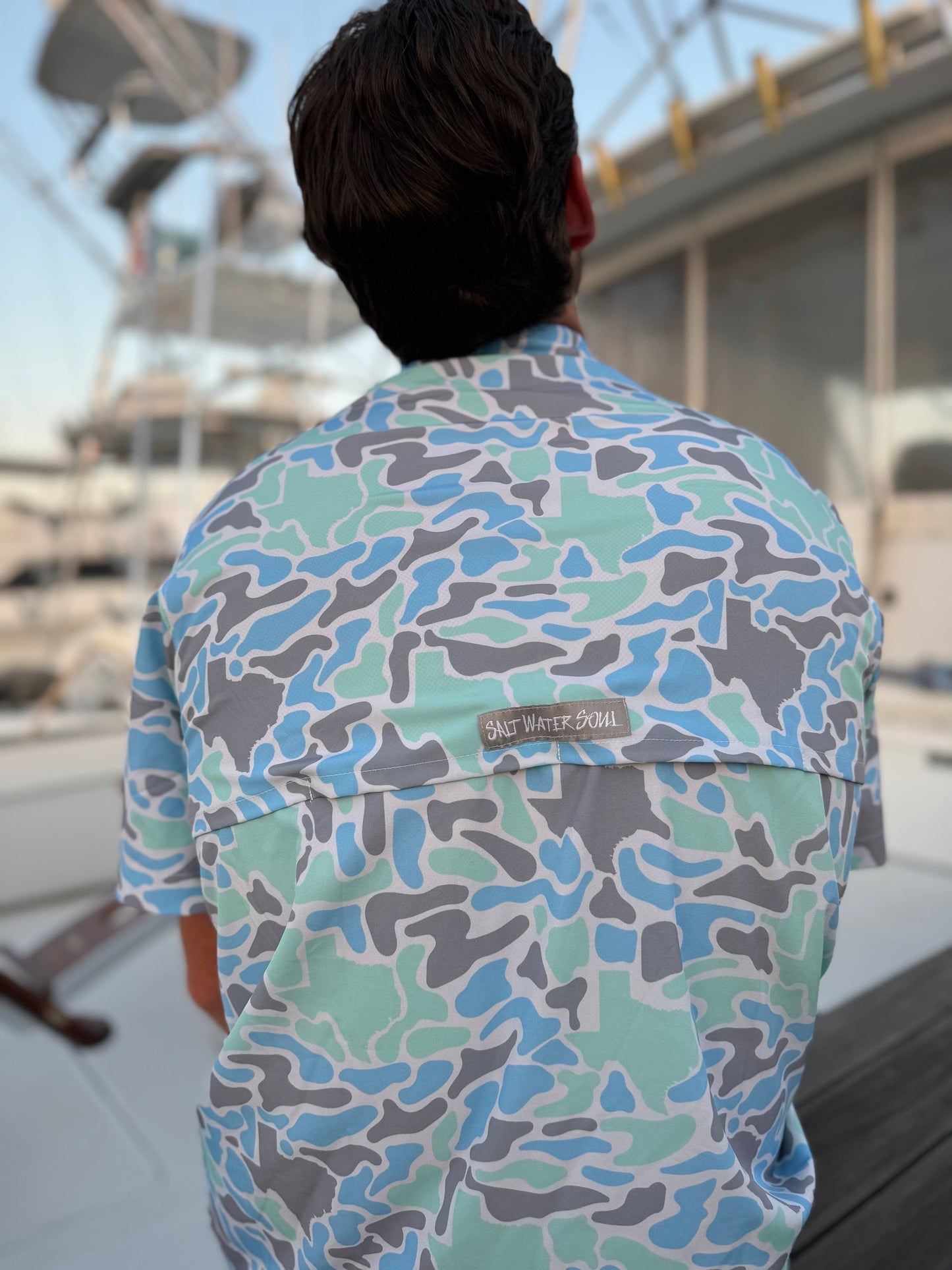 SALT WATER SOUL - Texas Coastal Camo Fishing Shirt