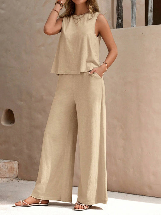 Wholesalesir - Loose Fitting Round Neck Casual Suit Set For Women