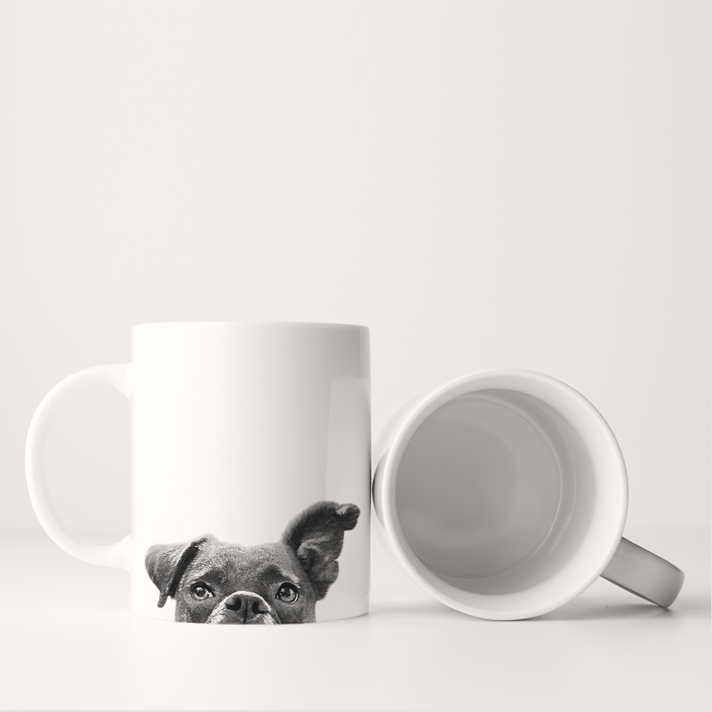 Perkie Prints - Peeking Boxer Mug
