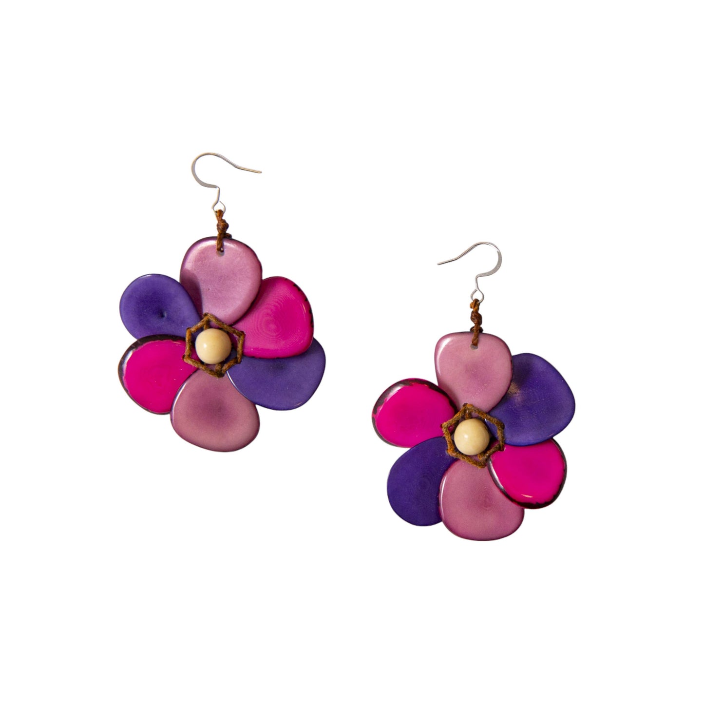 Organic Tagua Jewelry - Rosalia Earrings