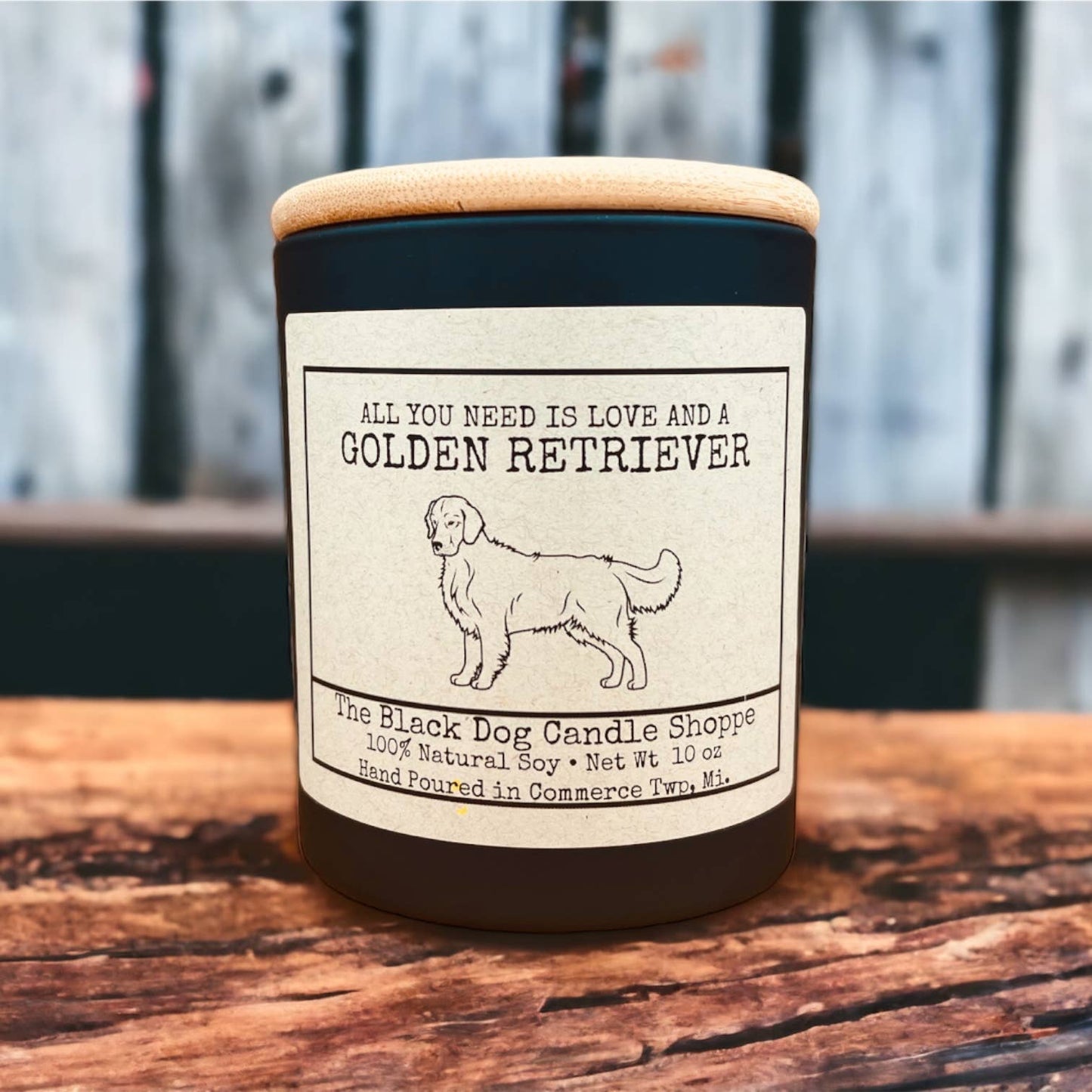 The Black Dog Candle Shoppe - Golden Retriever Dog Breed Candle