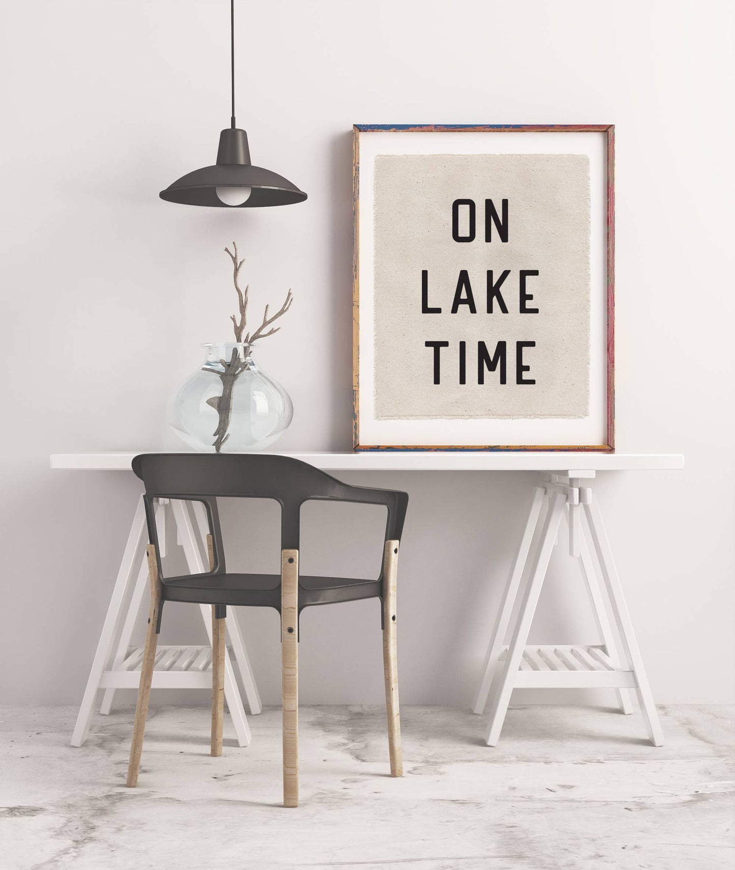 Perfect Day Print Co - On Lake Time Canvas Poster, Hanging Wall Tarp Art 