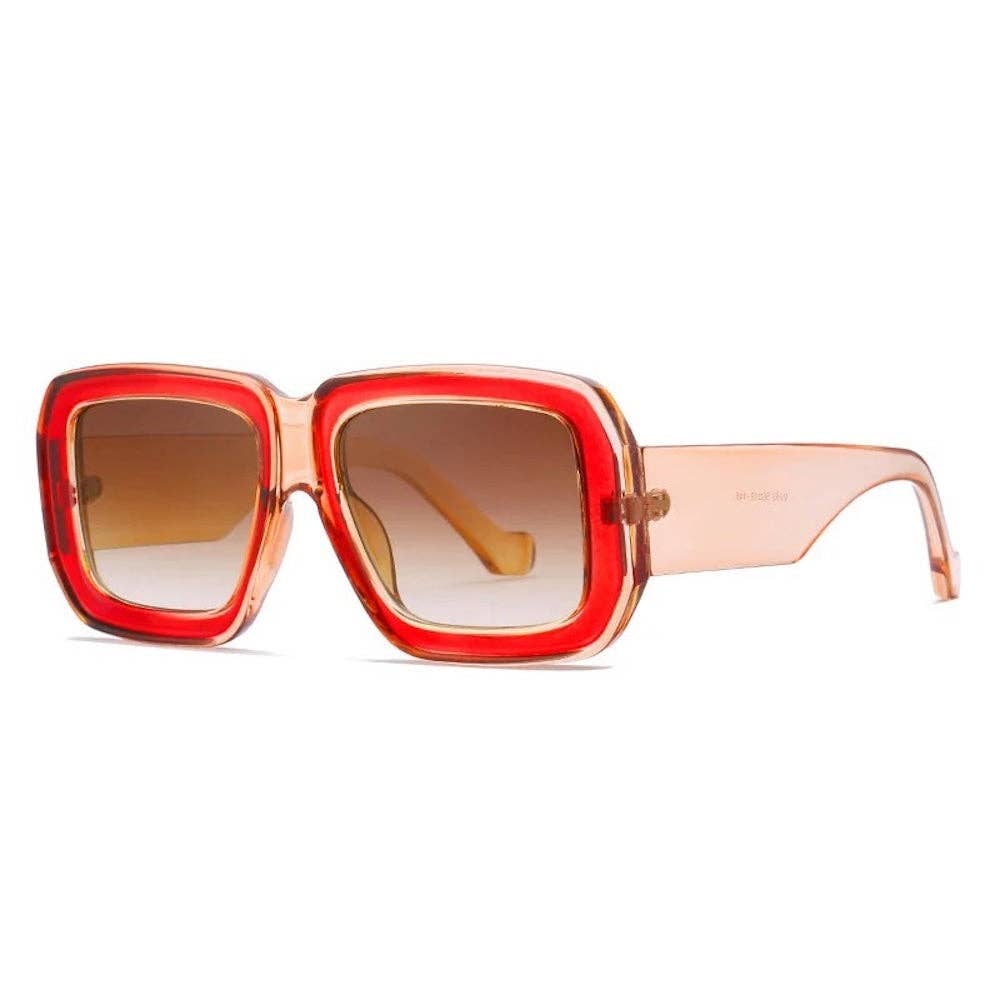 Pretty Simple - Nicolette Retro Oversized Square Sunglasses Wholesale