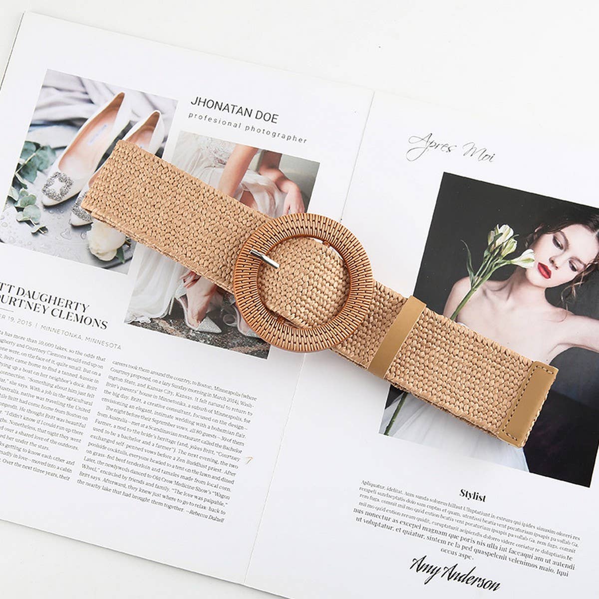 NINEXIS - CWABE0544_VINTAGE BRAIDED ROUND BUCKLE BELTS
