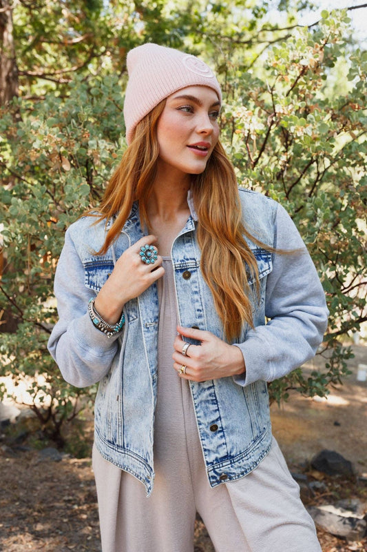 Three Bird Nest - My Boyfriends Denim Jacket - Blue Light Wash