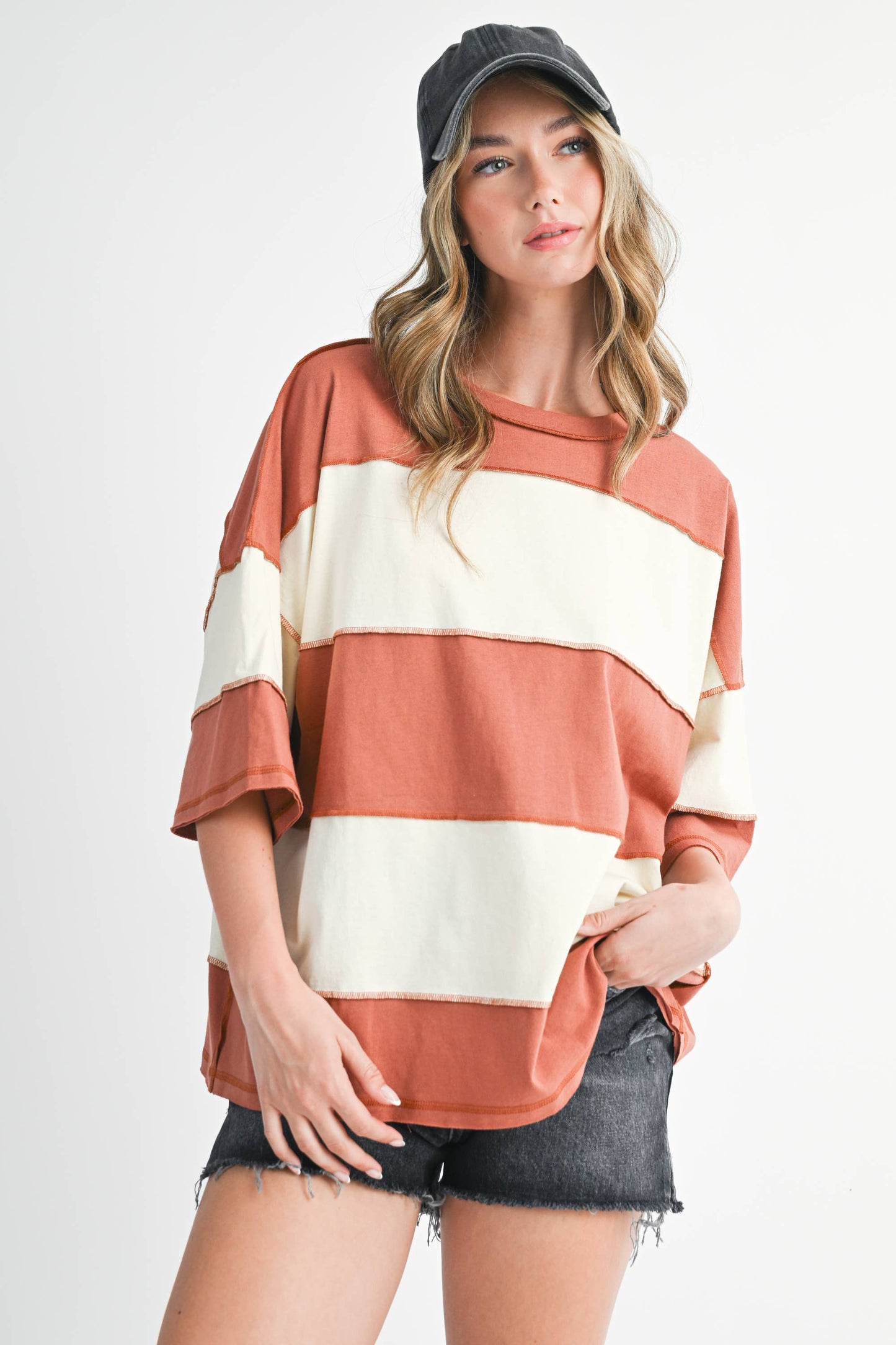AEMI + CO - 8417FN Polly Color Block Top