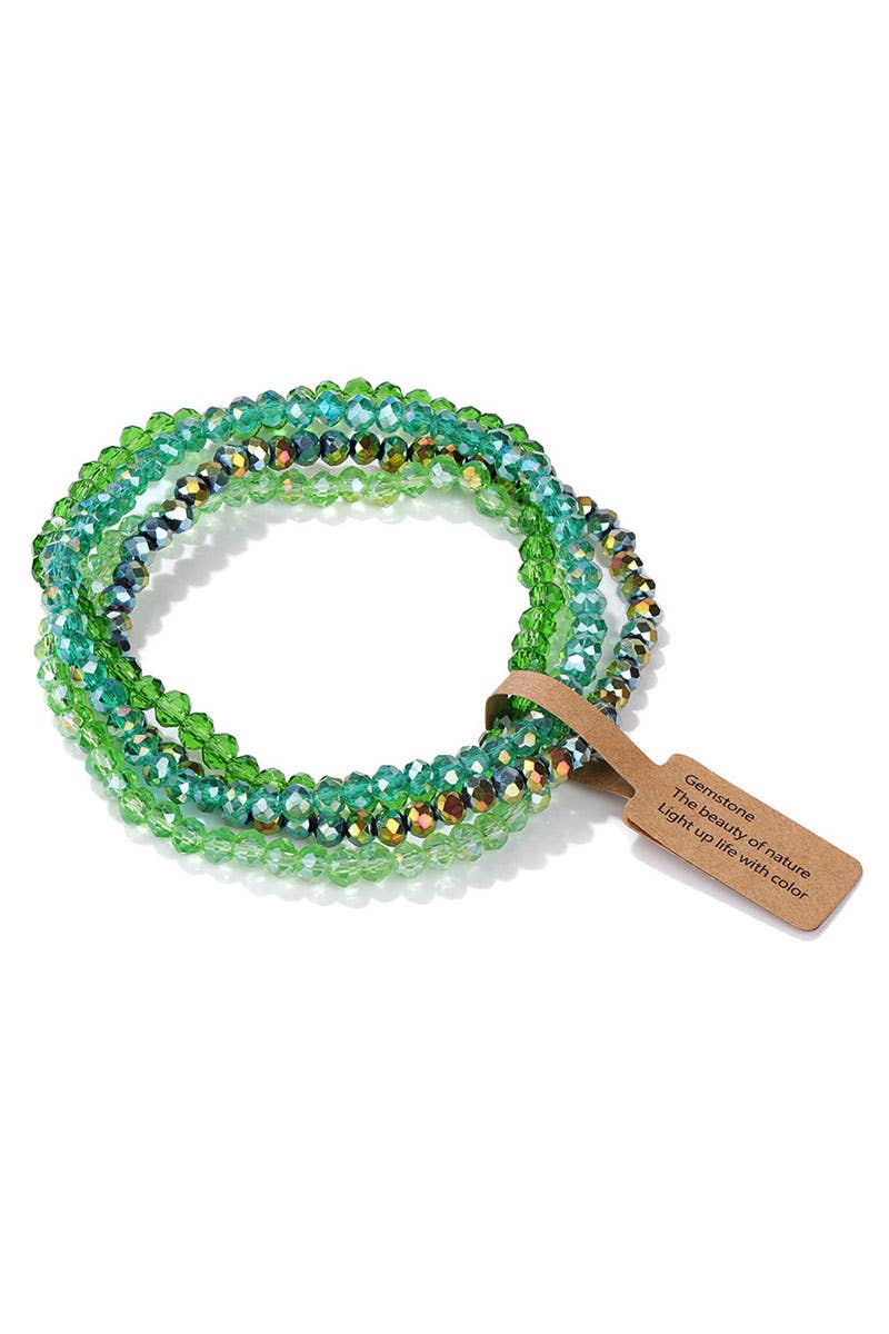 NINEXIS - CWAJE1185_GLASS BEAD 4 SET BRACELET
