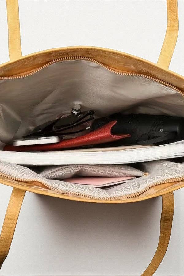 Nash Grey - Red/Pink Shoulder Strap TOTE BAG