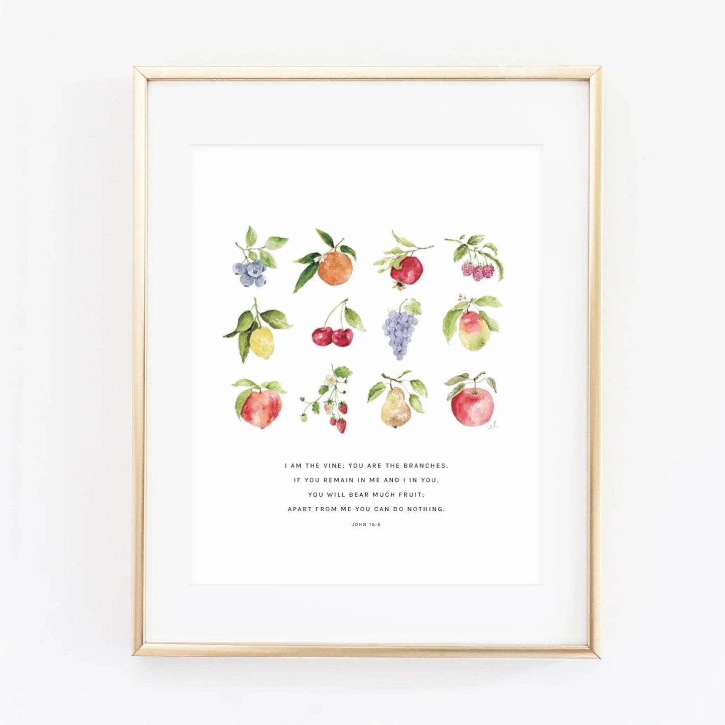 emily lex studio - John 15:5 fruit scripture print
