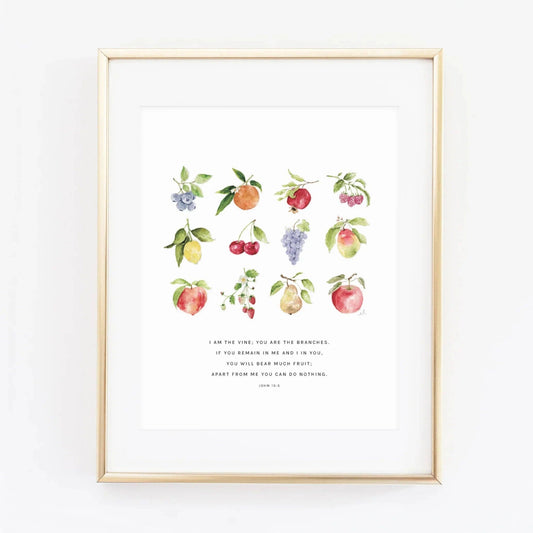 emily lex studio - John 15:5 fruit scripture print